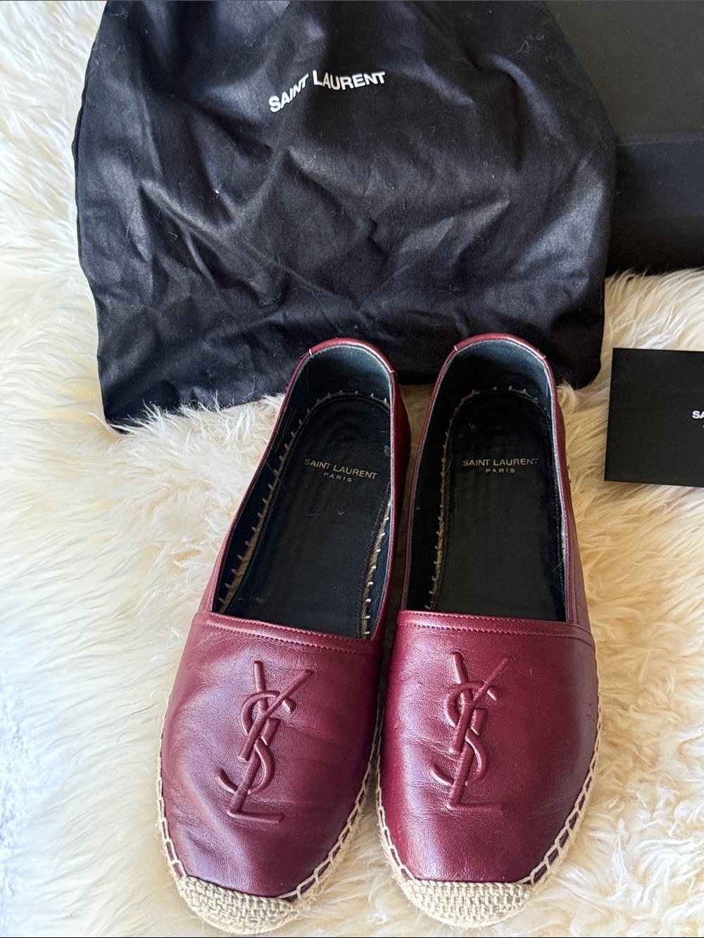 Saint Laurent Burgundy Espadrilles - Picture 2 of 8